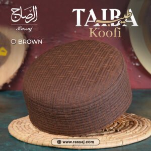 Taiba Koofi Brown | Premium Handmade Namaz Cap – Sunnah Inspired