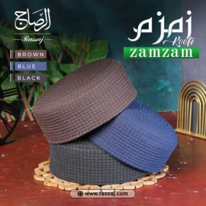 Zamzam Koofi – Premium Islamic prayer cap for men, stitched for comfort and inspired by Sunnah, ideal for namaz and daily wear